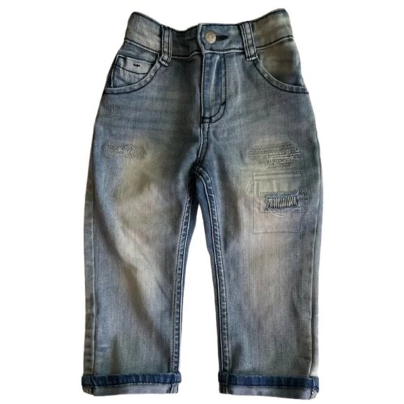 OshKosh B'Gosh Toddler Distressed Denim Jeans Size 18M - Picture 1 of 4